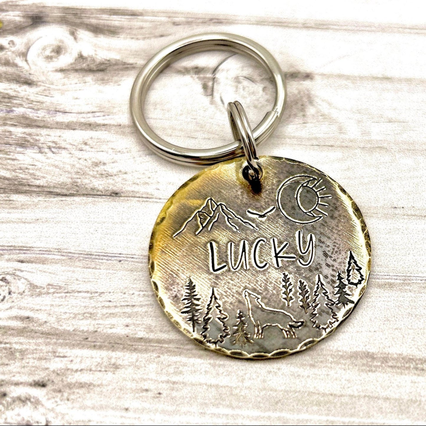 Personalized Dog Tag, Customizable Dog Tag, Brass Medallion