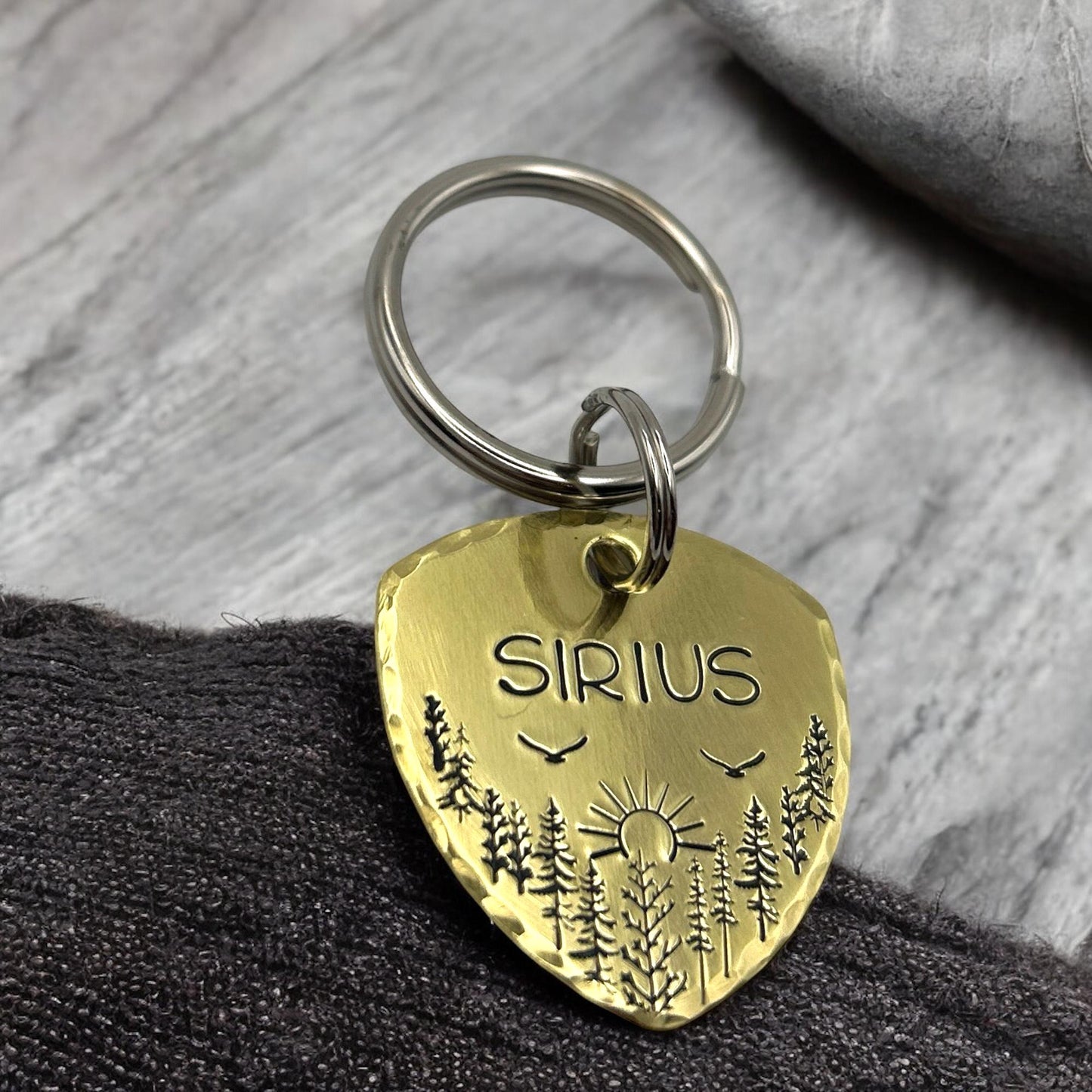 Personalized Dog Tag, Copper Dog Tag, Identification Tag, Handmade in France