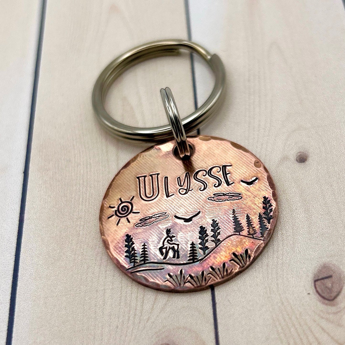 Copper Dog Tag, Custom Dog Tag, Personalized Dog Tag
