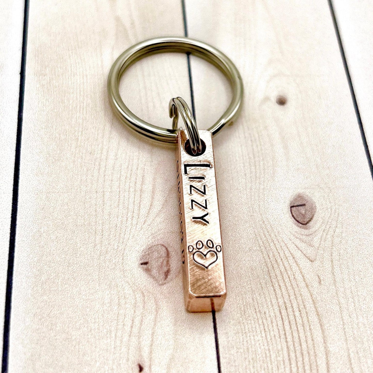 Dog ID Tag, Engraved Dog Tag, Copper Bar Dog Tag