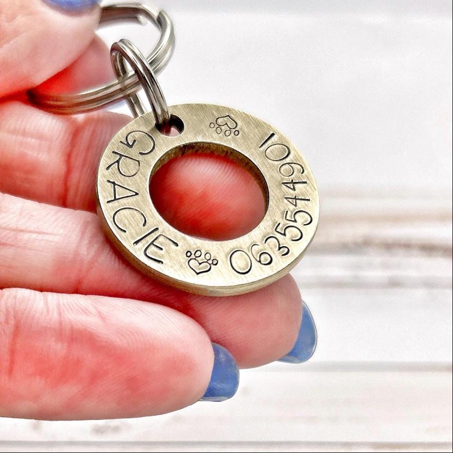 Dog ID Tag, Dog Washer, Personalized Medallion
