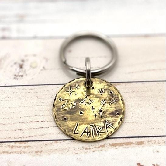 Personalized Dog Tag, Customizable Dog Tag, Space and Planets