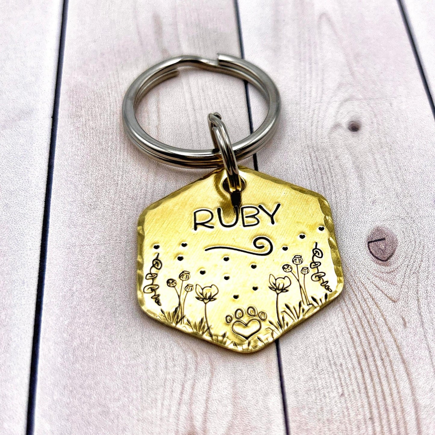 Dog Tag, Personalized Dog ID Tag, Gold Dog Tag