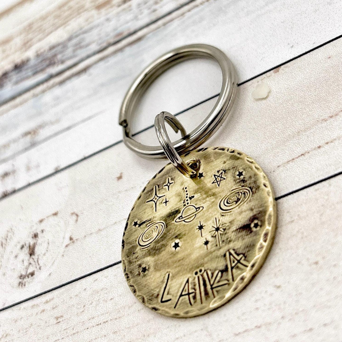 Personalized Dog Tag, Customizable Dog Tag, Space and Planets