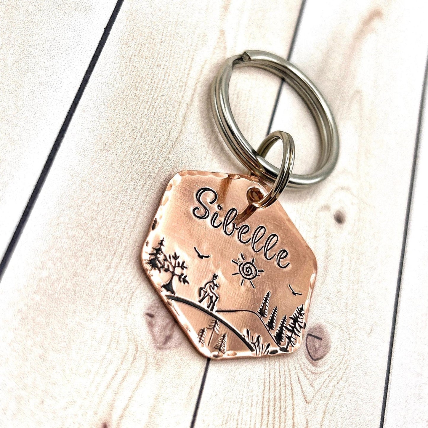 Dog Tag, Customizable Dog ID Tag, Copper Dog Tag