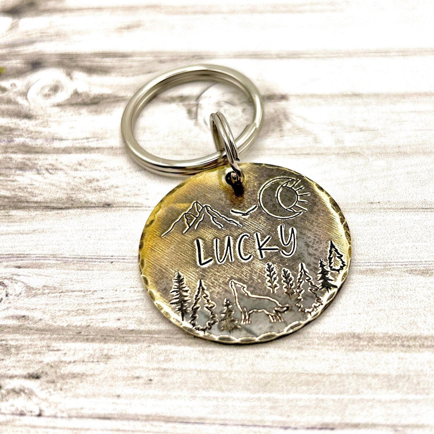 Personalized Dog Tag, Customizable Dog Tag, Brass Medallion