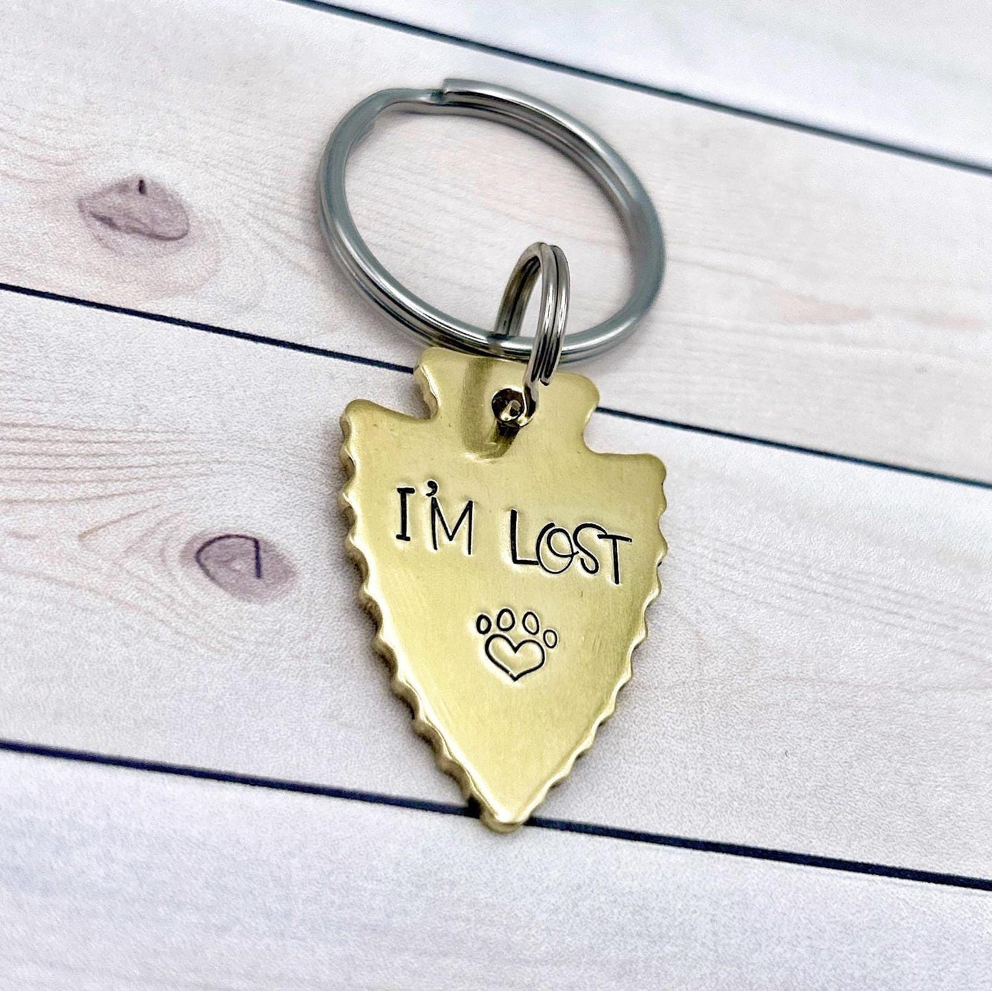 'I'm Lost' Dog Tag, Original Dog Tag, Gold Dog Tag