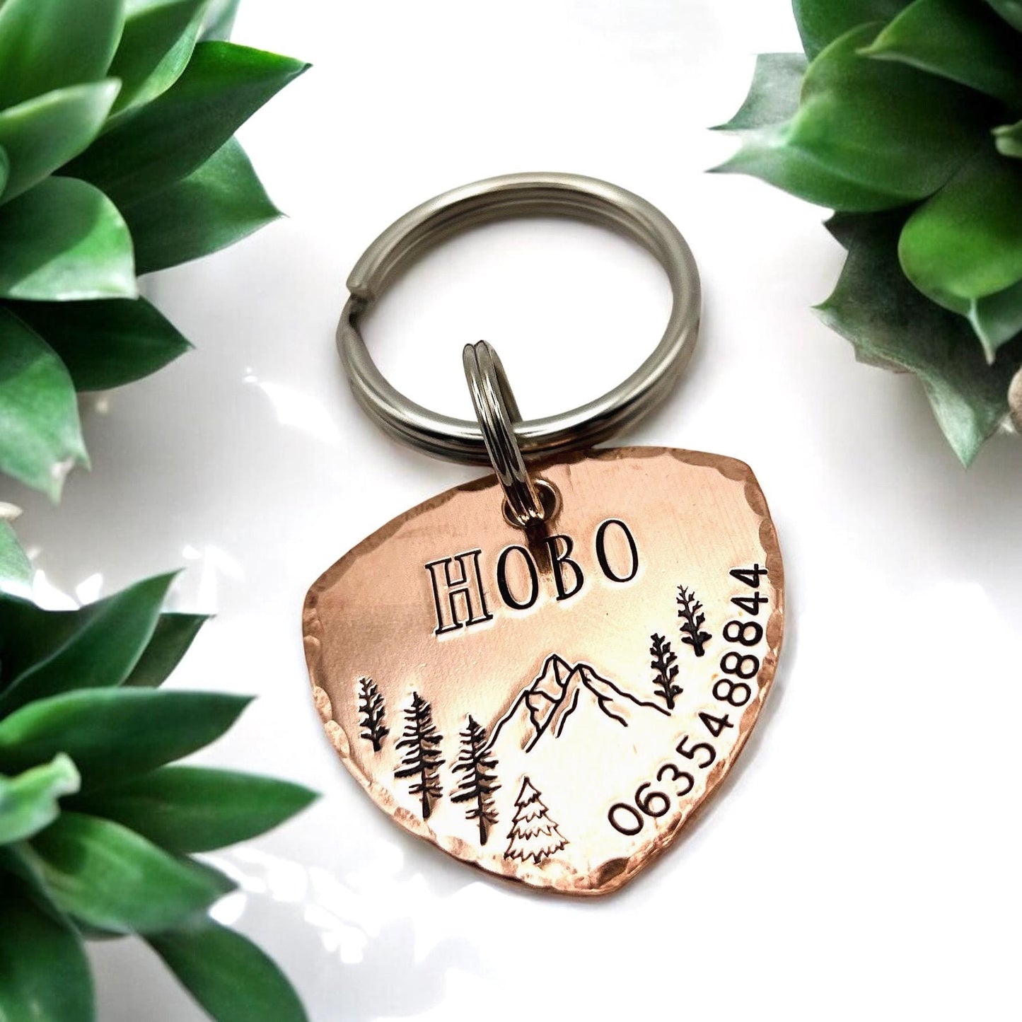 Personalized Dog Tag, Copper Dog Tag, Identification Tag, Handmade in France