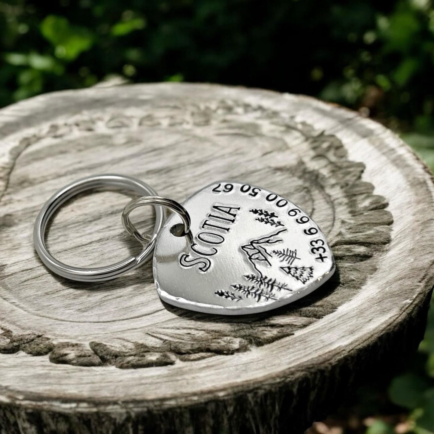 Personalized Dog Tag, Copper Dog Tag, Identification Tag, Handmade in France