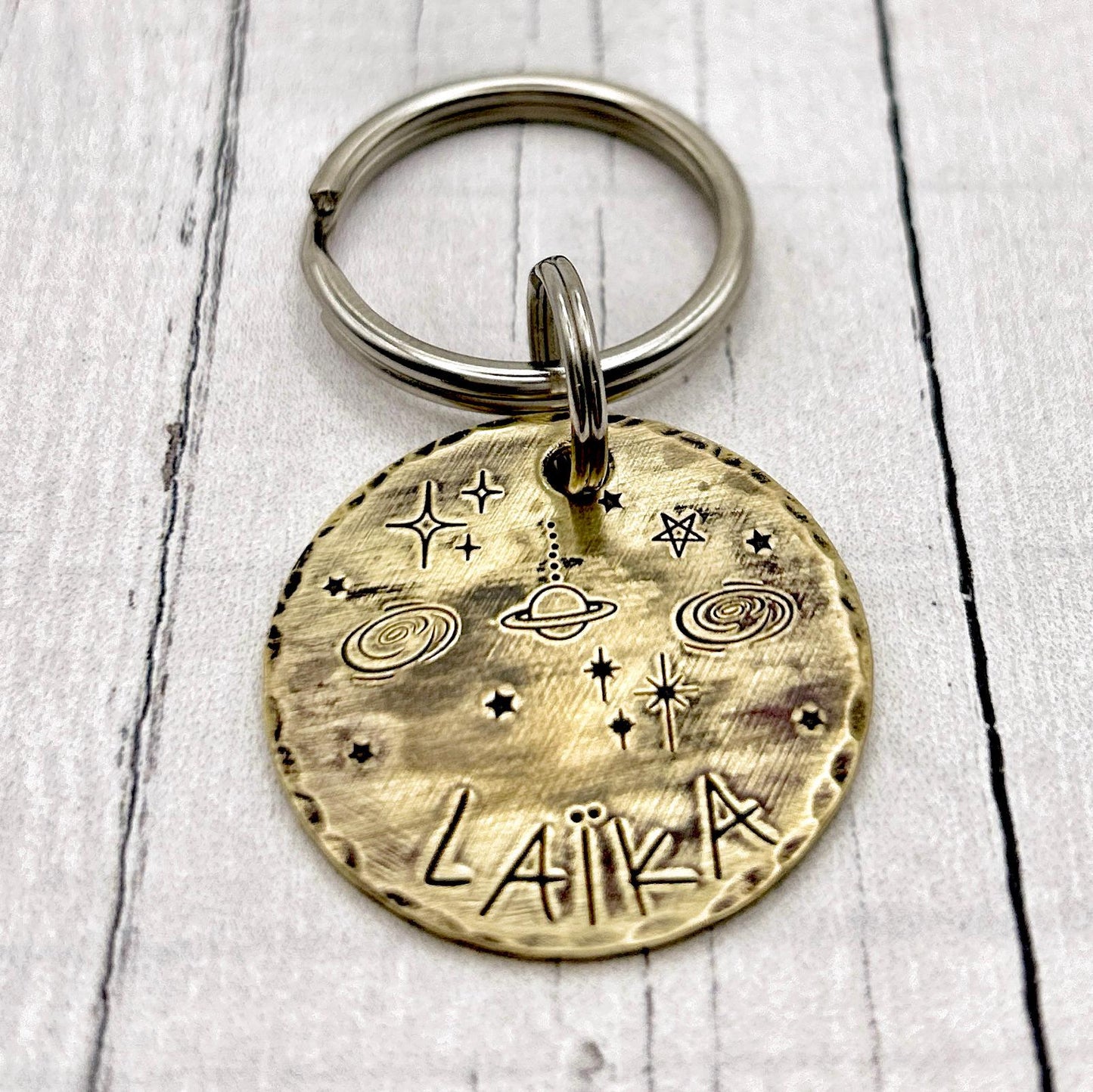 Personalized Dog Tag, Customizable Dog Tag, Space and Planets