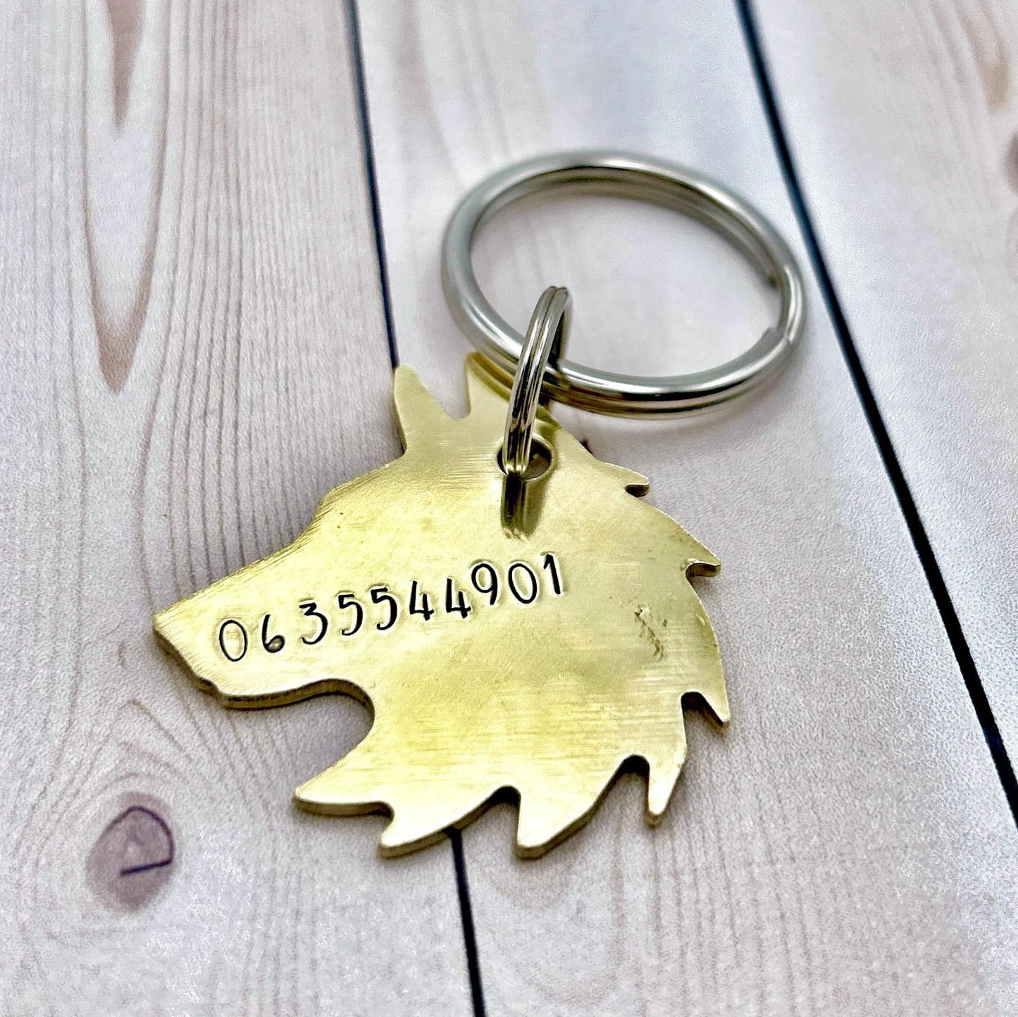 Personalized Dog Tag, Wolf Head Dog Tag, Pet Tags