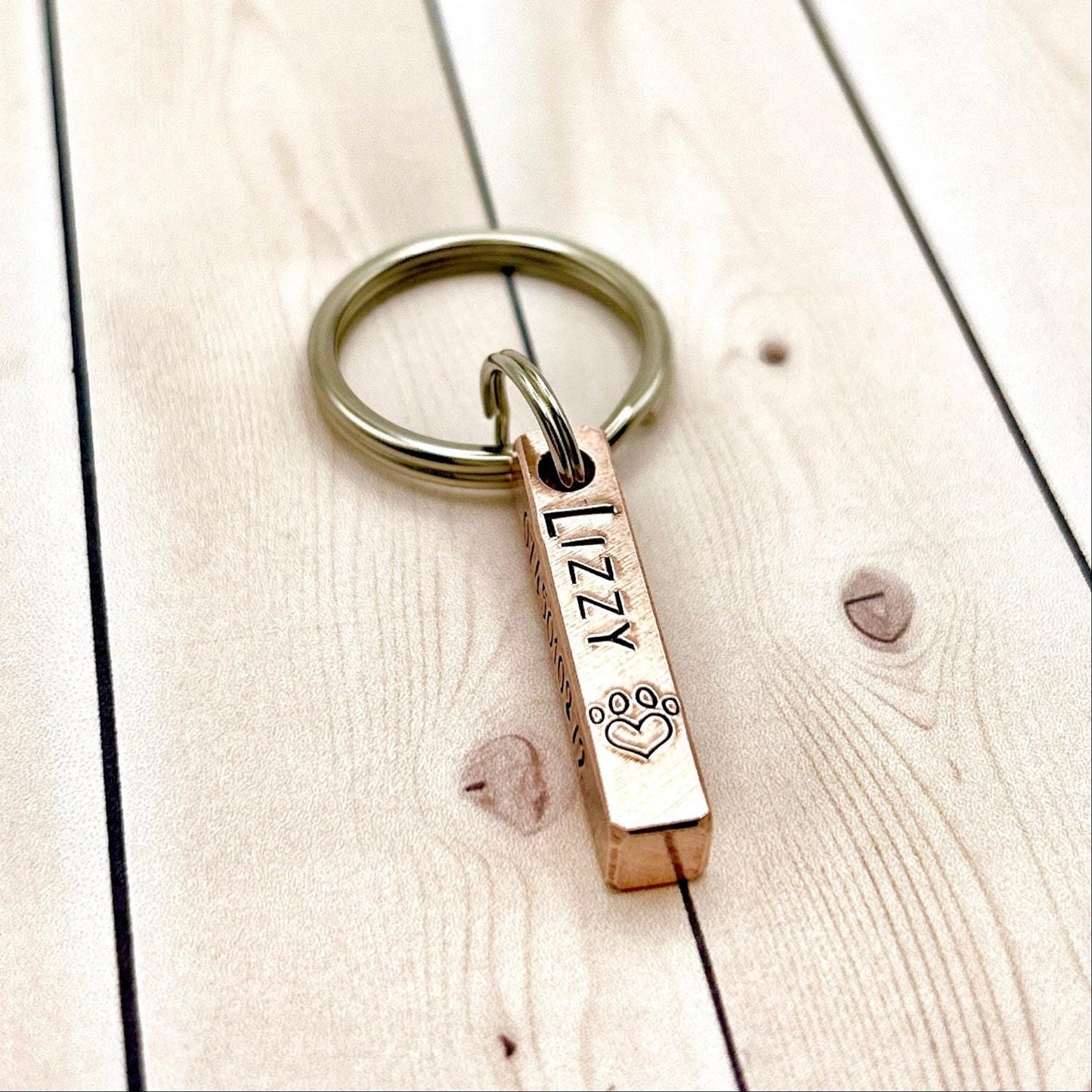 Dog ID Tag, Engraved Dog Tag, Copper Bar Dog Tag