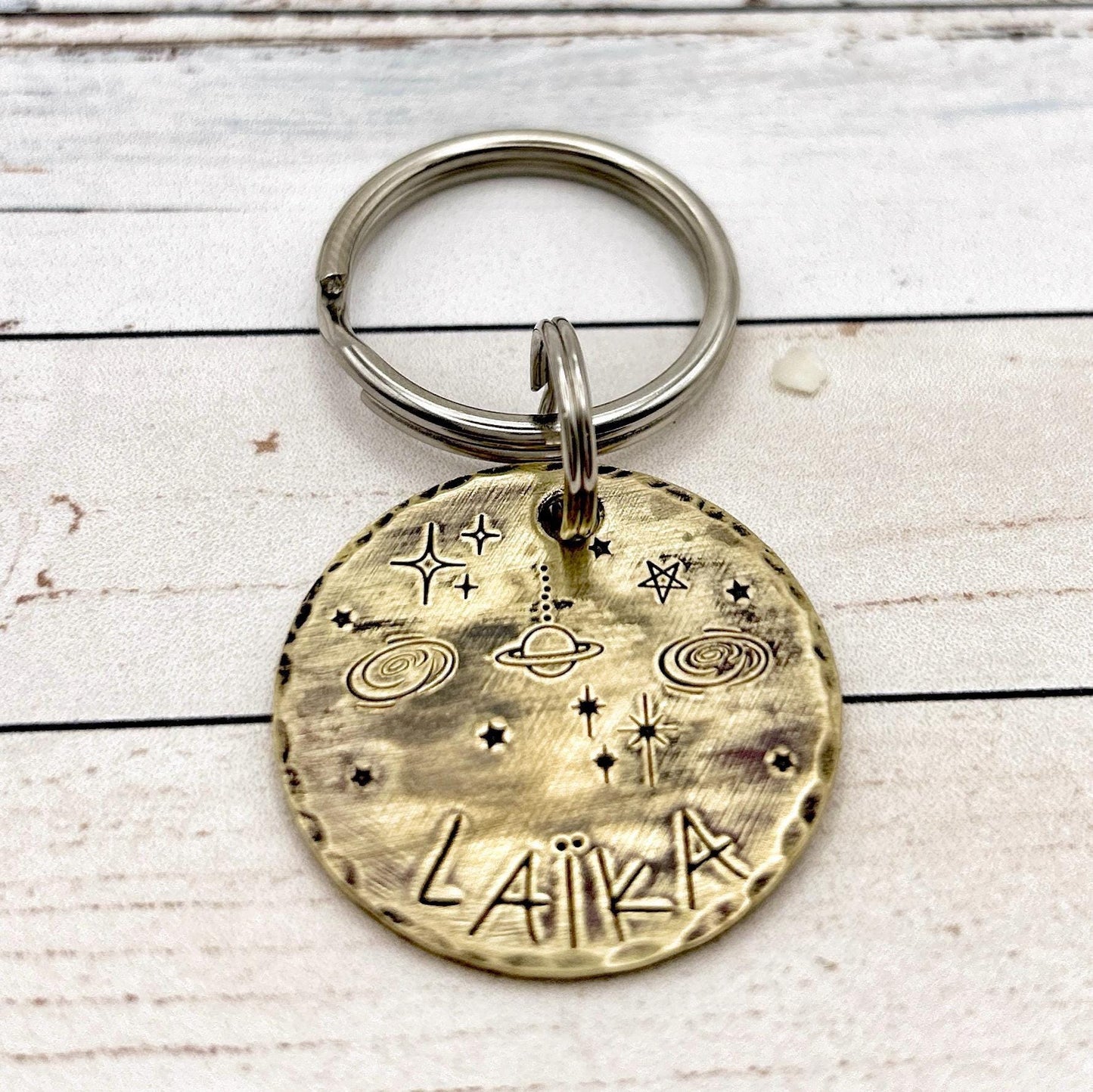 Personalized Dog Tag, Customizable Dog Tag, Space and Planets