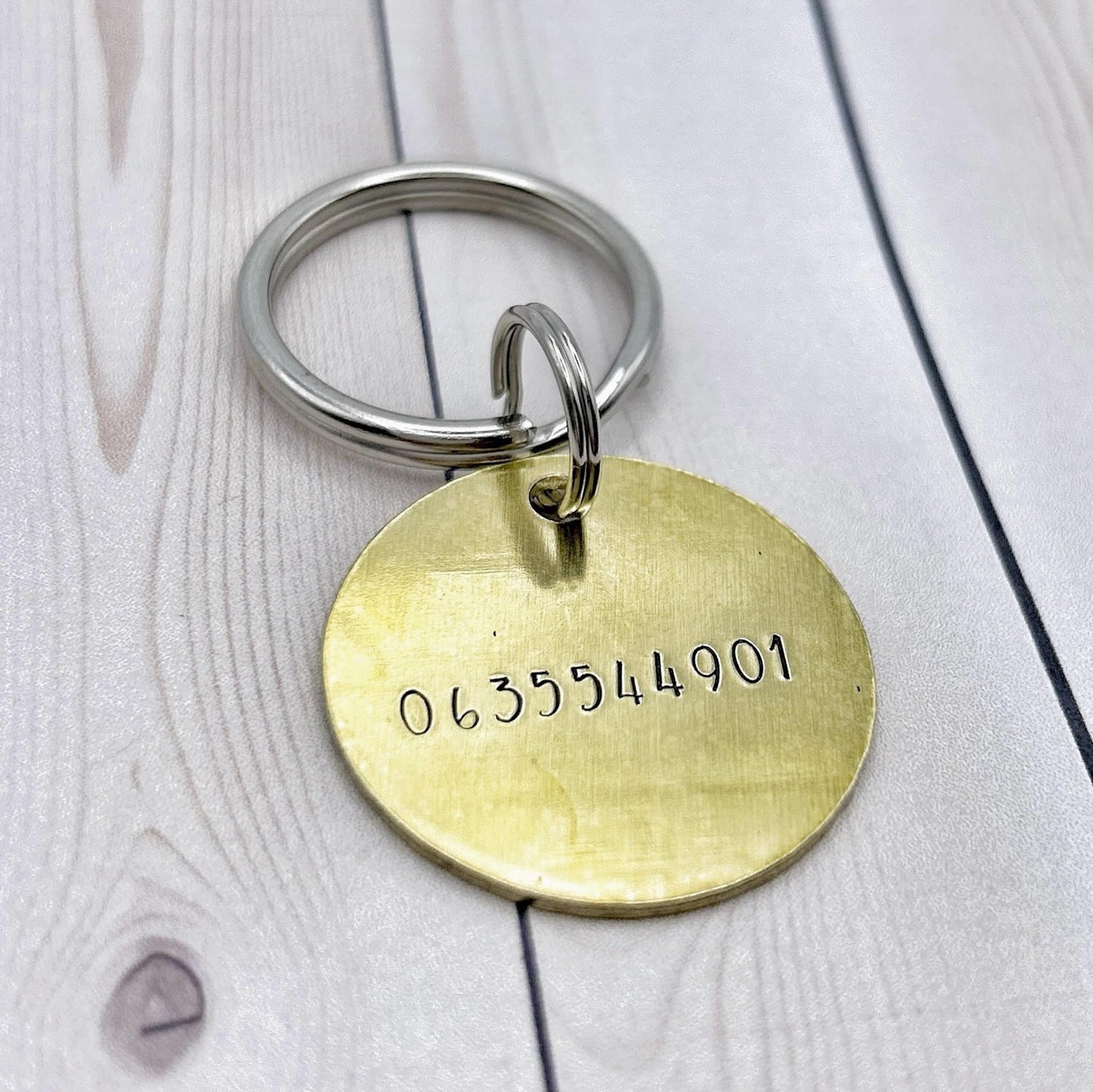 Personalized Dog Tag, Gold Dog Tag, Moon and Stars