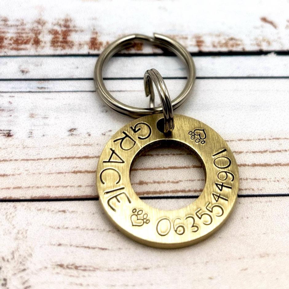 Dog ID Tag, Dog Washer, Personalized Medallion