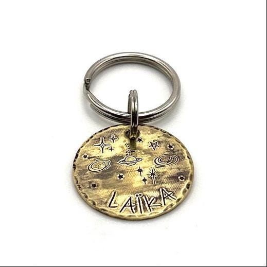 Personalized Dog Tag, Customizable Dog Tag, Space and Planets