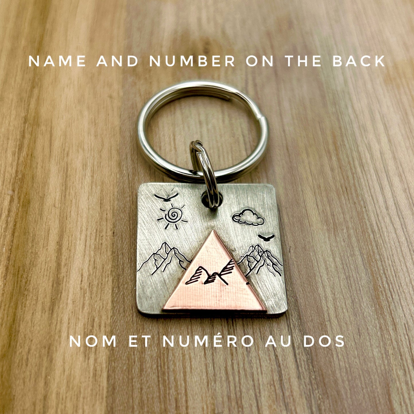Strong Dog Tag with Mountain Design