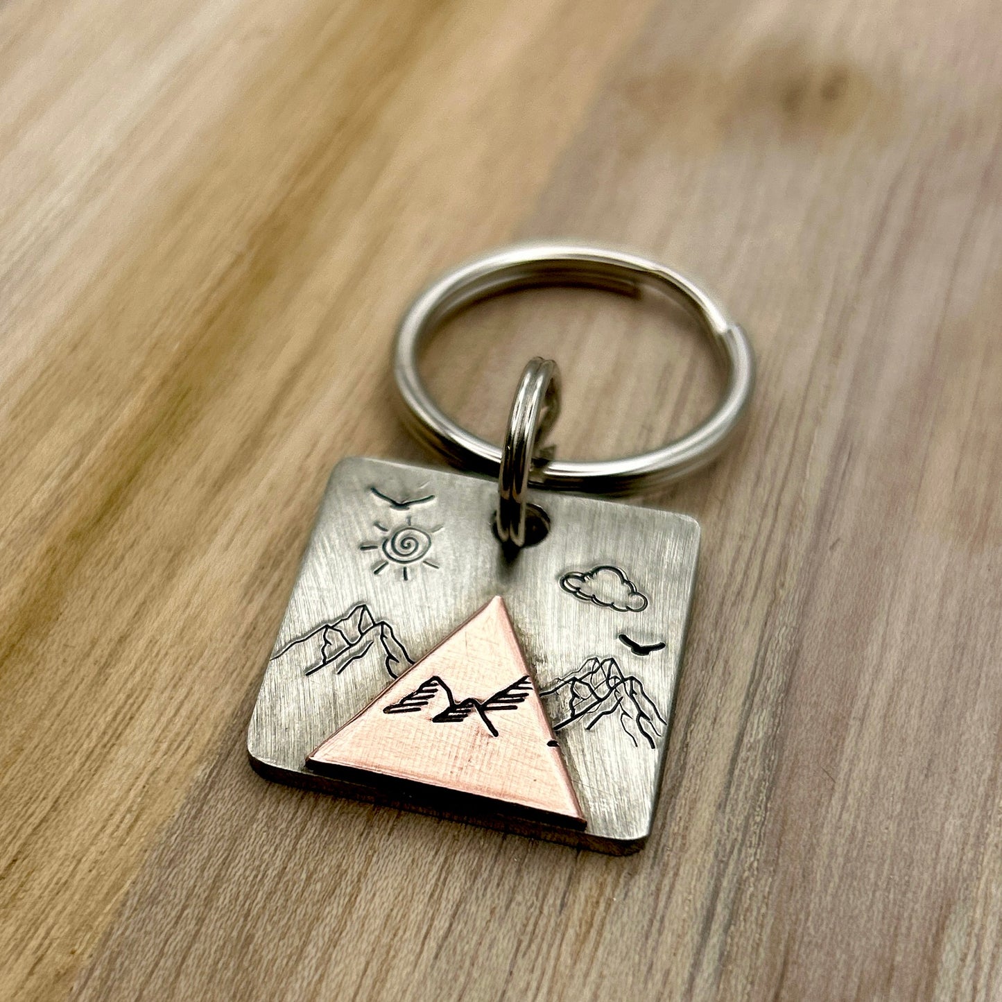 Strong Dog Tag with Mountain Design