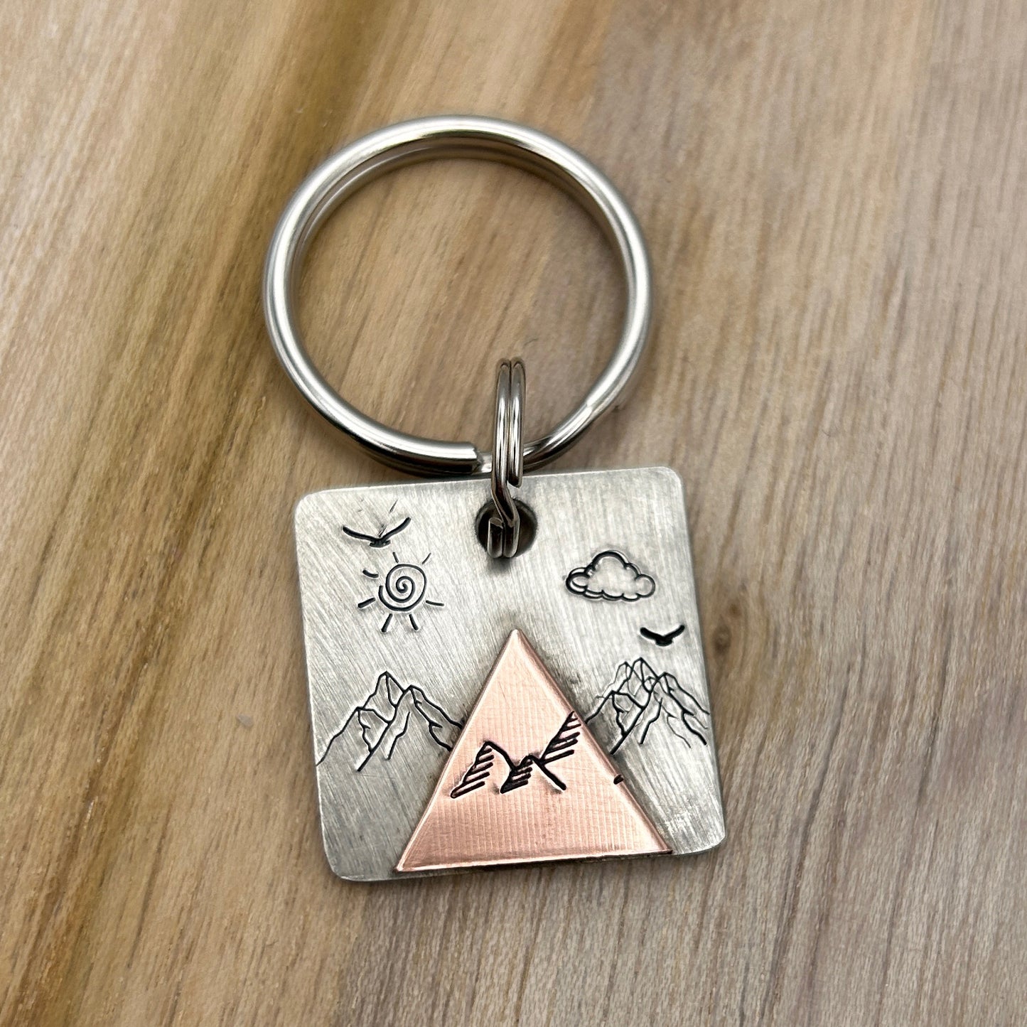Strong Dog Tag with Mountain Design