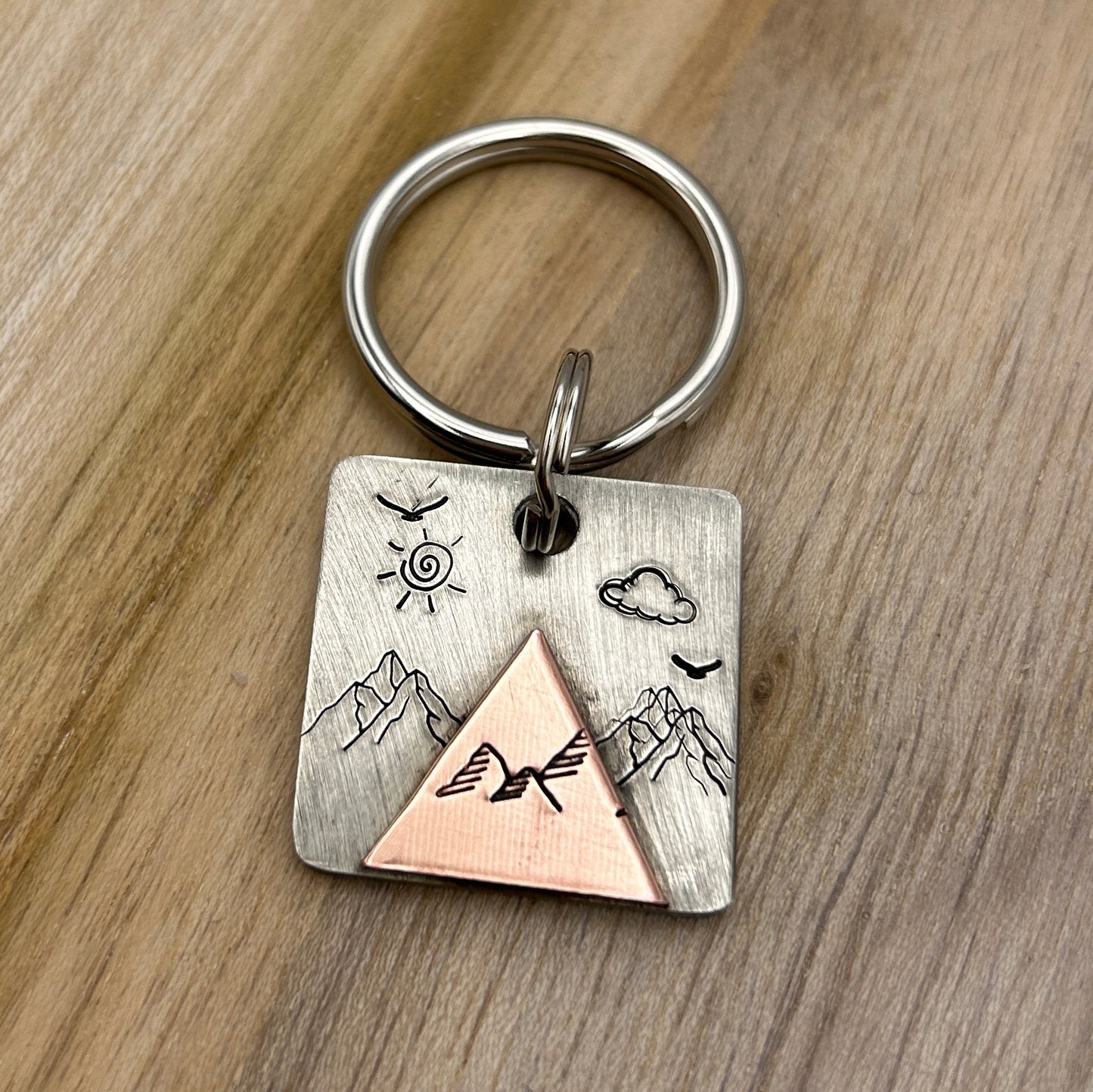 Strong Dog Tag with Mountain Design