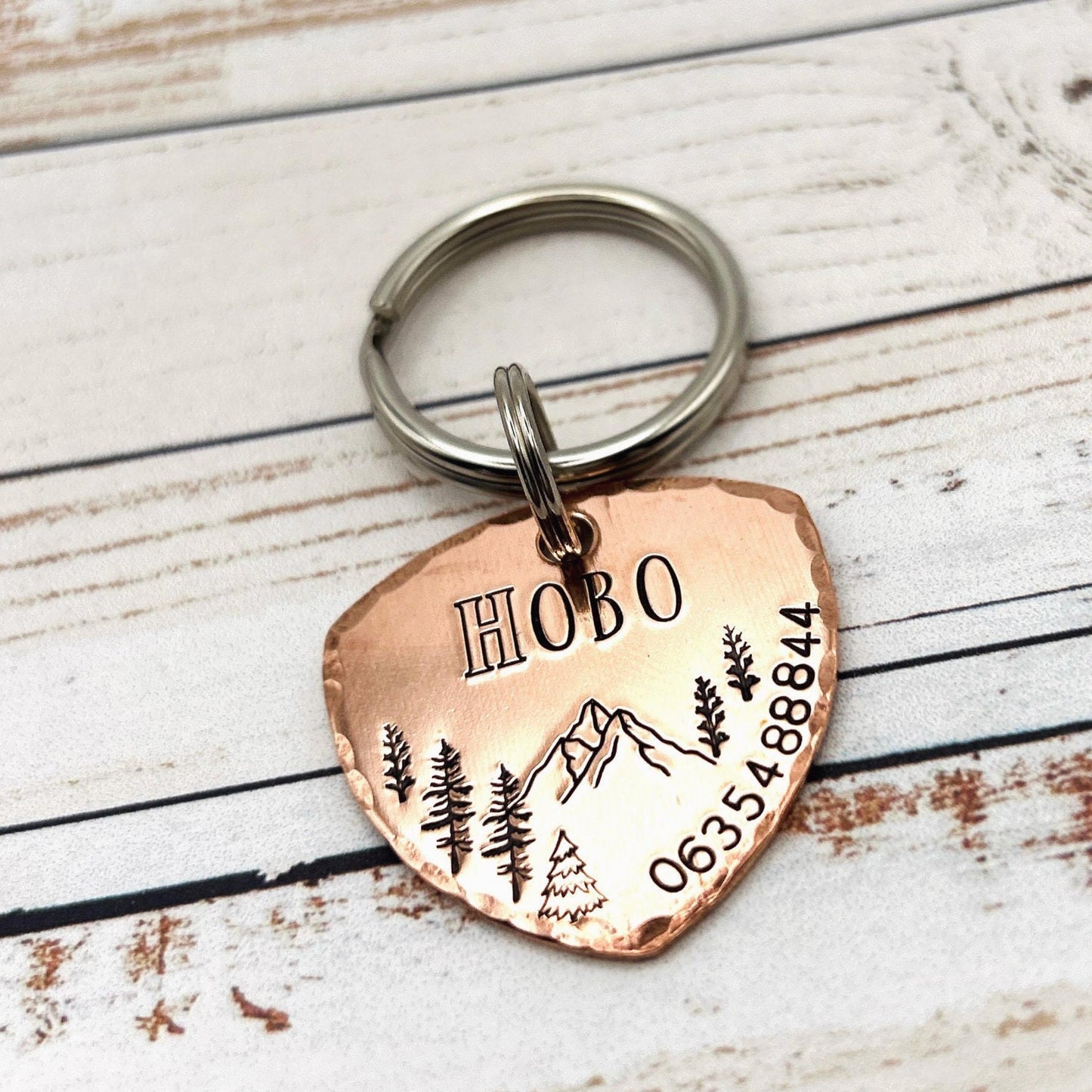 Personalized Dog Tag, Copper Dog Tag, Identification Tag, Handmade in France