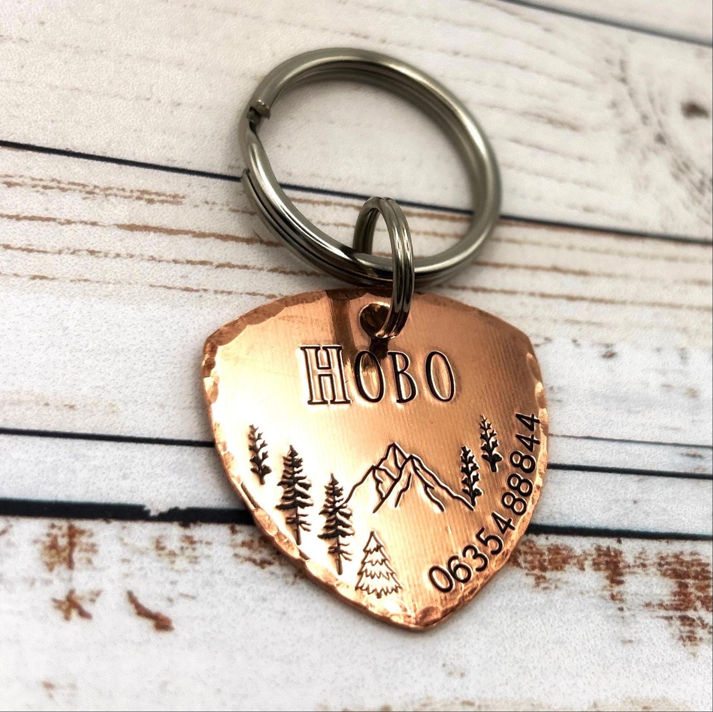 Personalized Dog Tag, Copper Dog Tag, Identification Tag, Handmade in France