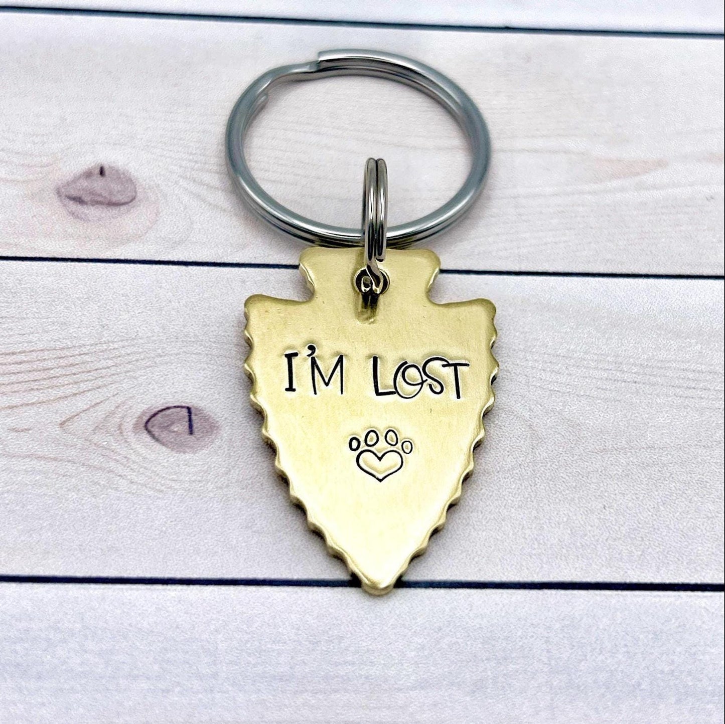 'I'm Lost' Dog Tag, Original Dog Tag, Gold Dog Tag