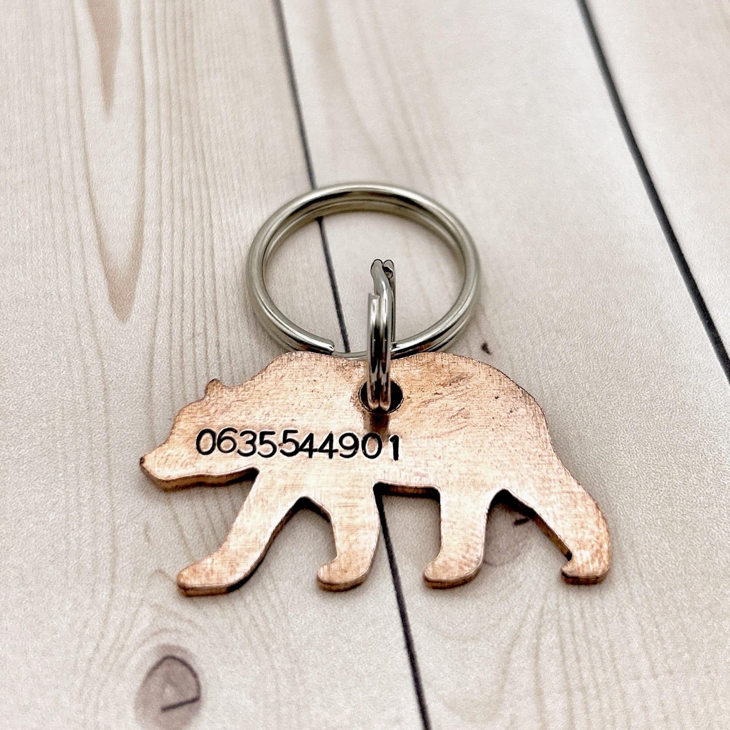 Bear Dog Tag, Nature Dog Tag, Personalized Dog Tag