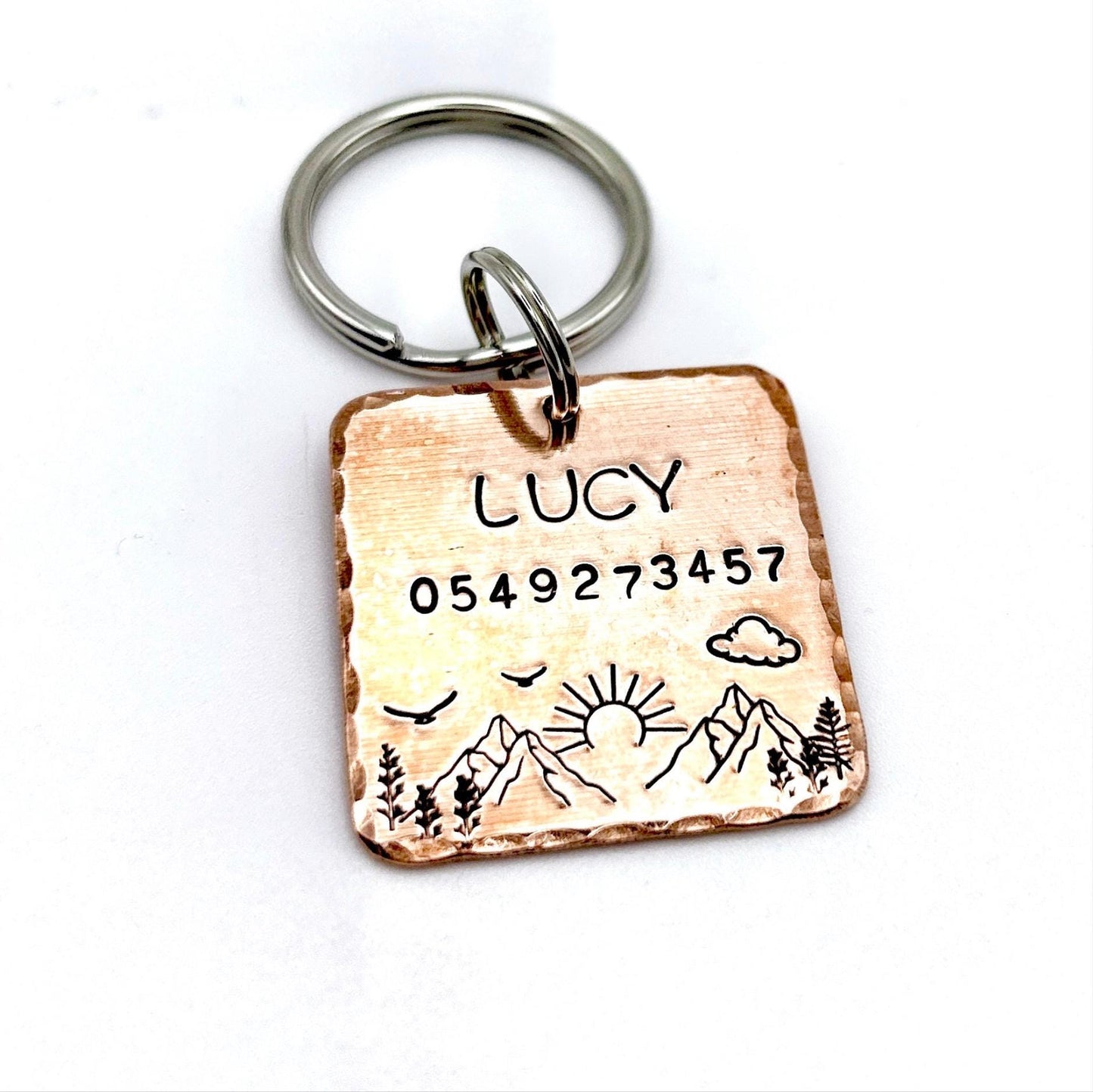 Personalized Dog Tag, Customizable Dog Tag, Copper Medallion