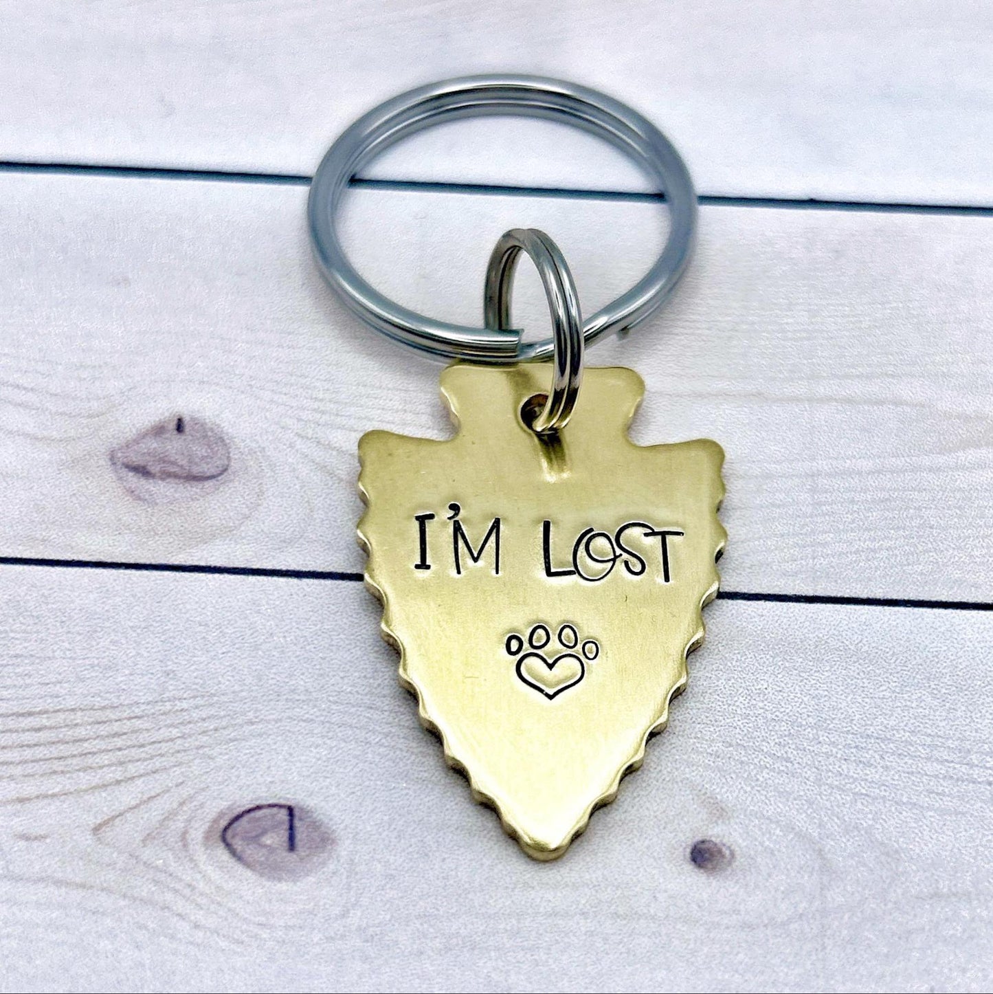 'I'm Lost' Dog Tag, Original Dog Tag, Gold Dog Tag