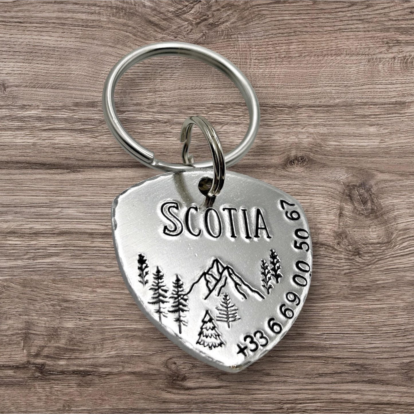 Personalized Dog Tag, Copper Dog Tag, Identification Tag, Handmade in France