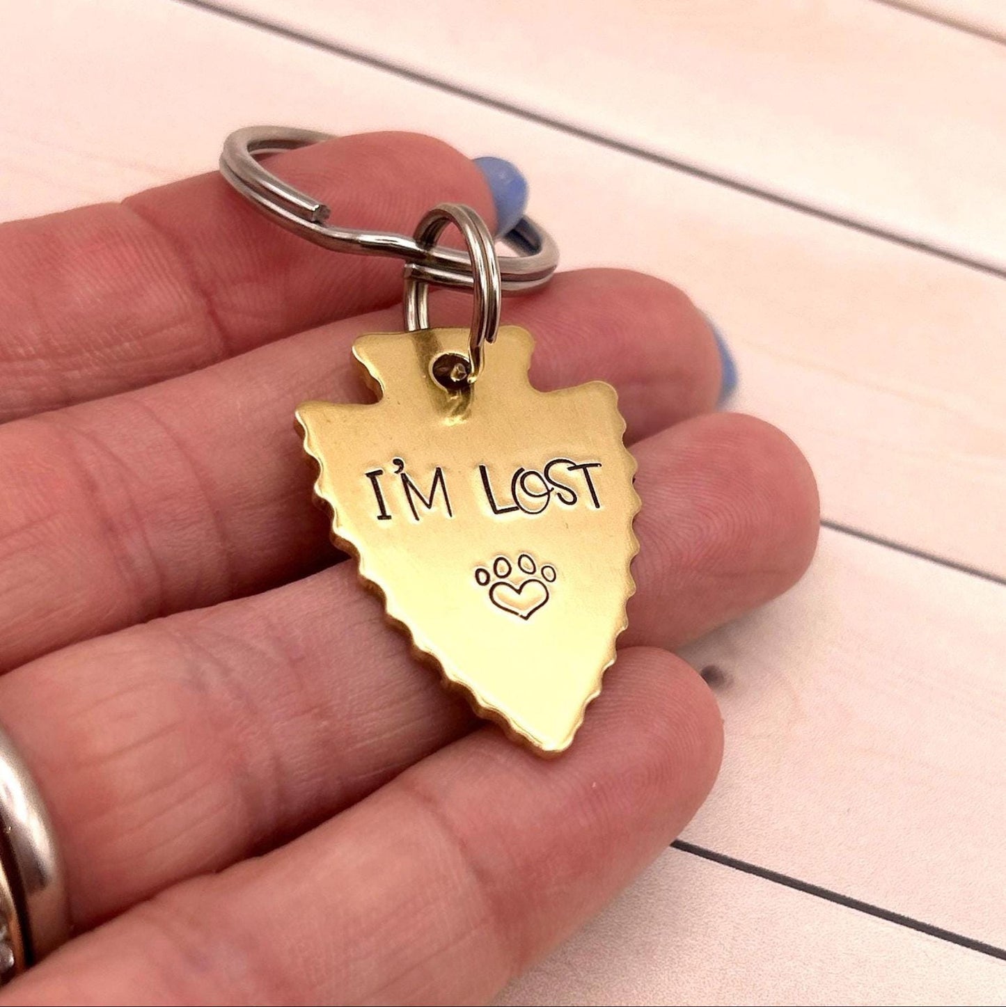 'I'm Lost' Dog Tag, Original Dog Tag, Gold Dog Tag