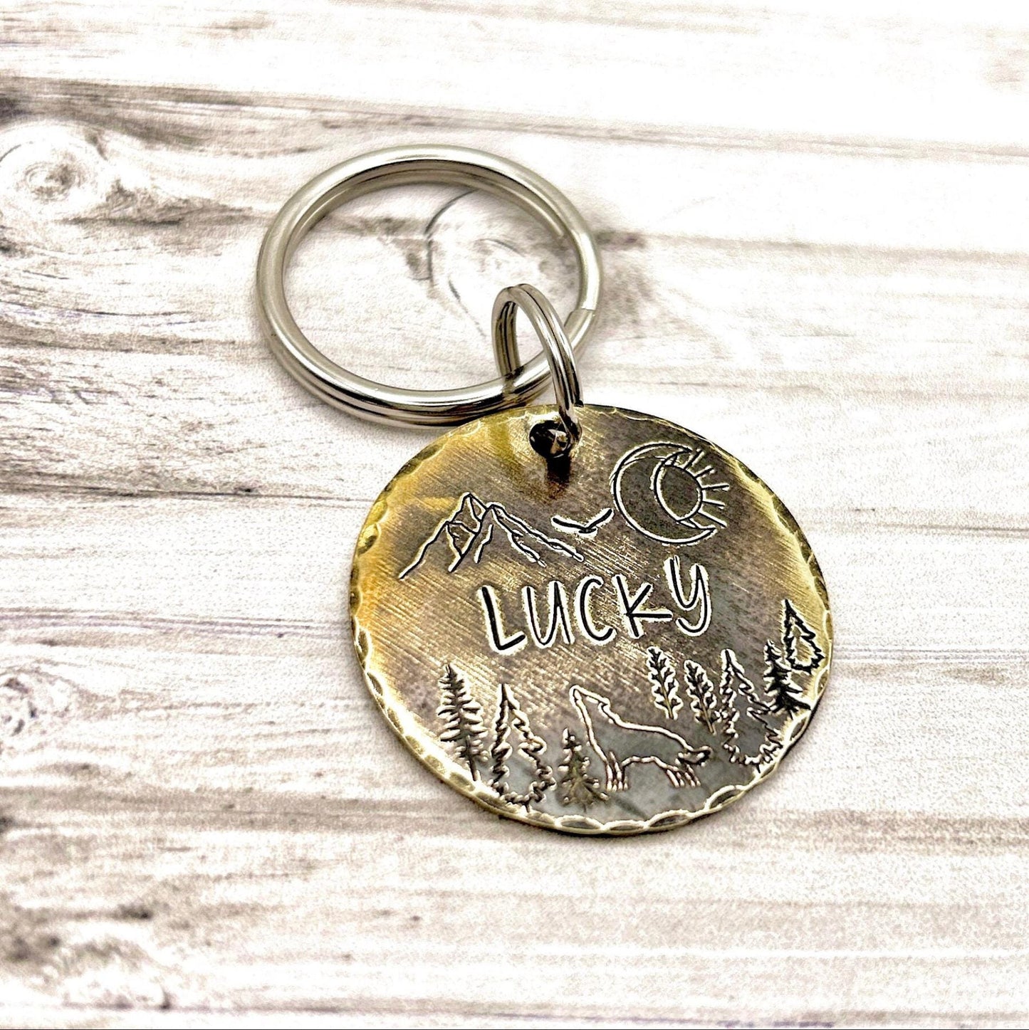 Personalized Dog Tag, Customizable Dog Tag, Brass Medallion