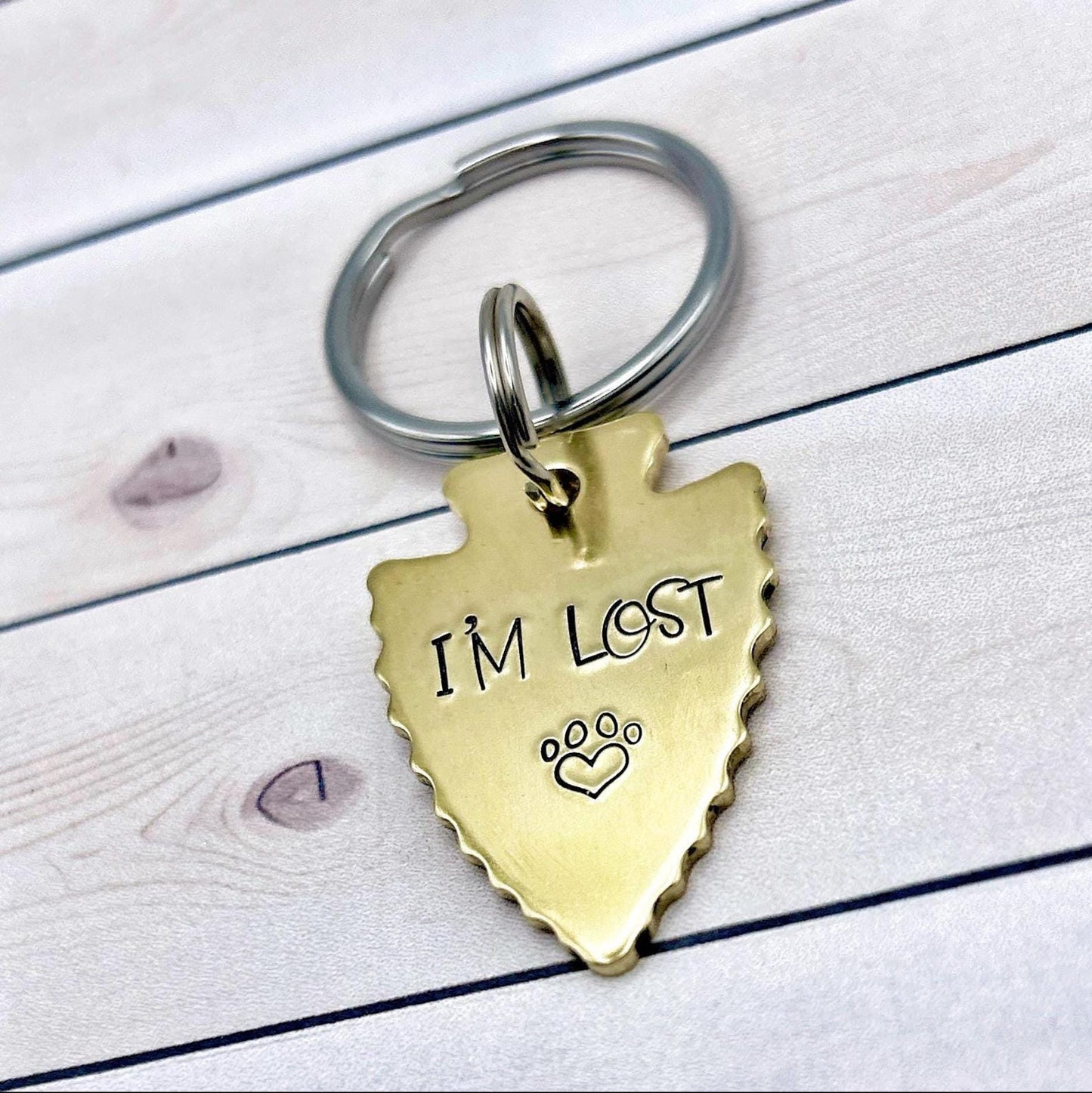 'I'm Lost' Dog Tag, Original Dog Tag, Gold Dog Tag