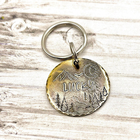 Personalized Dog Tag, Customizable Dog Tag, Brass Medallion