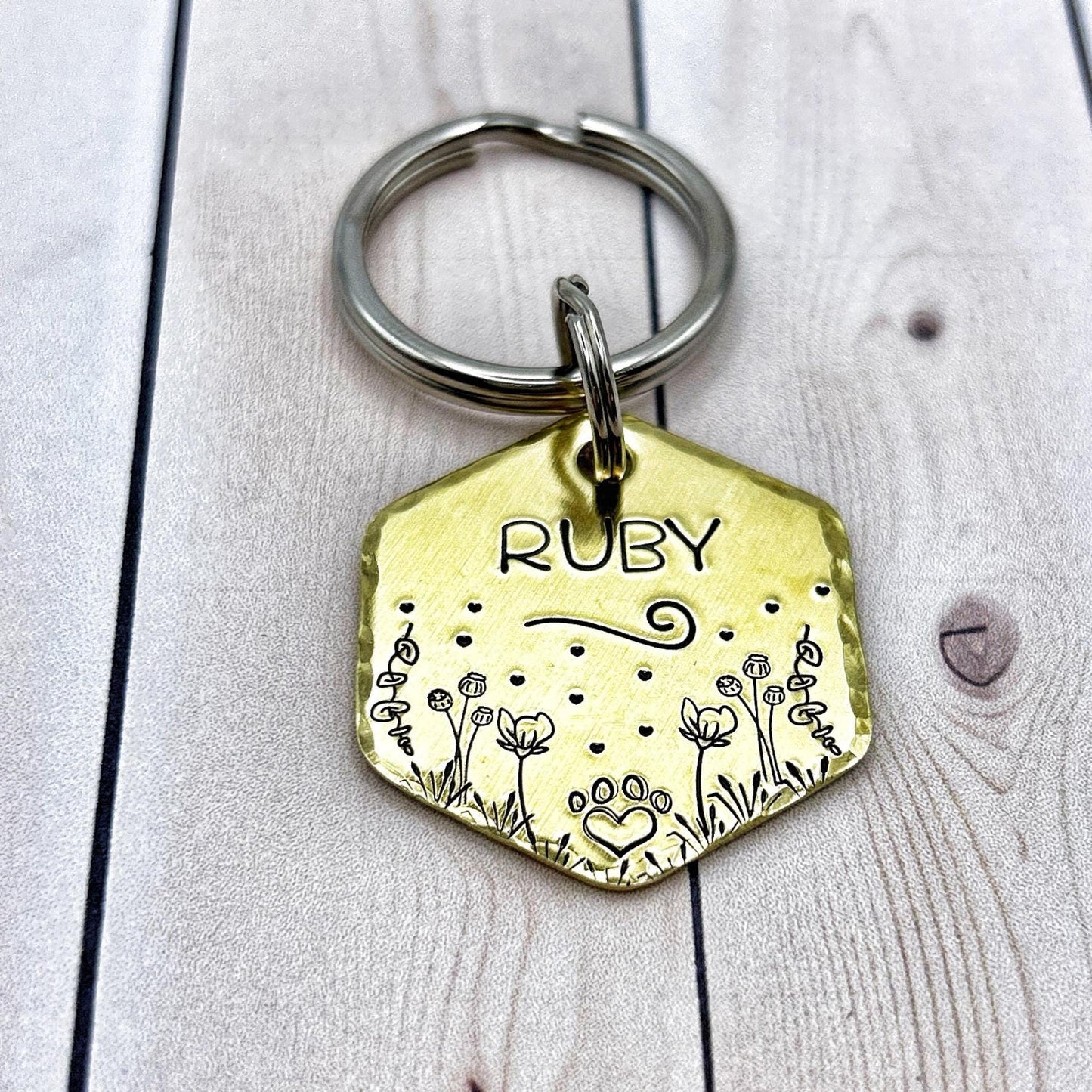 Dog Tag, Personalized Dog ID Tag, Gold Dog Tag