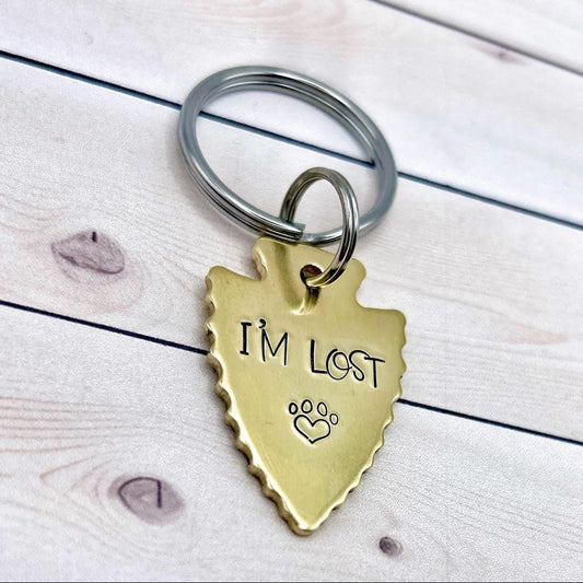 'I'm Lost' Dog Tag, Original Dog Tag, Gold Dog Tag