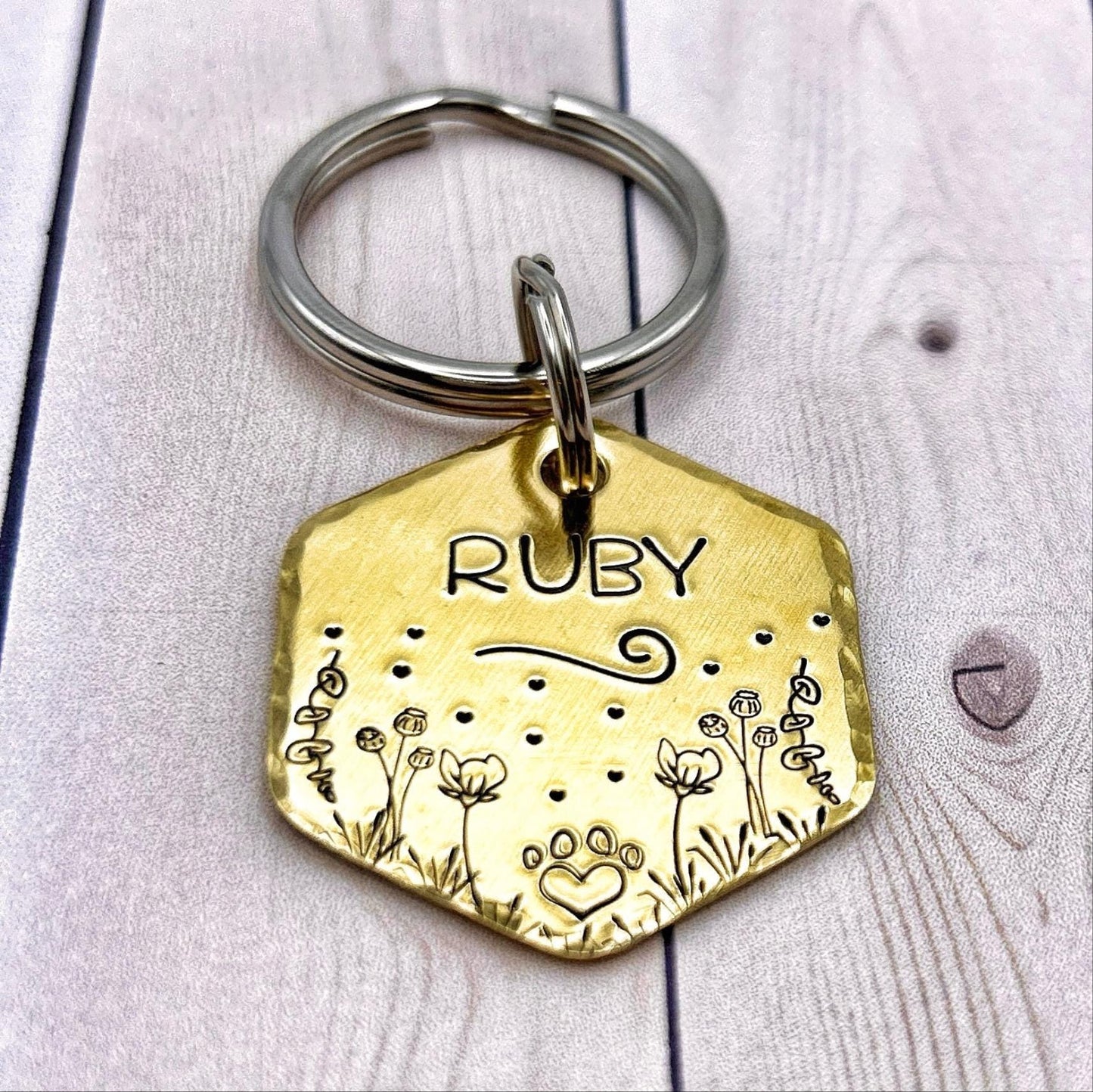 Dog Tag, Personalized Dog ID Tag, Gold Dog Tag
