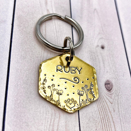 Dog Tag, Personalized Dog ID Tag, Gold Dog Tag