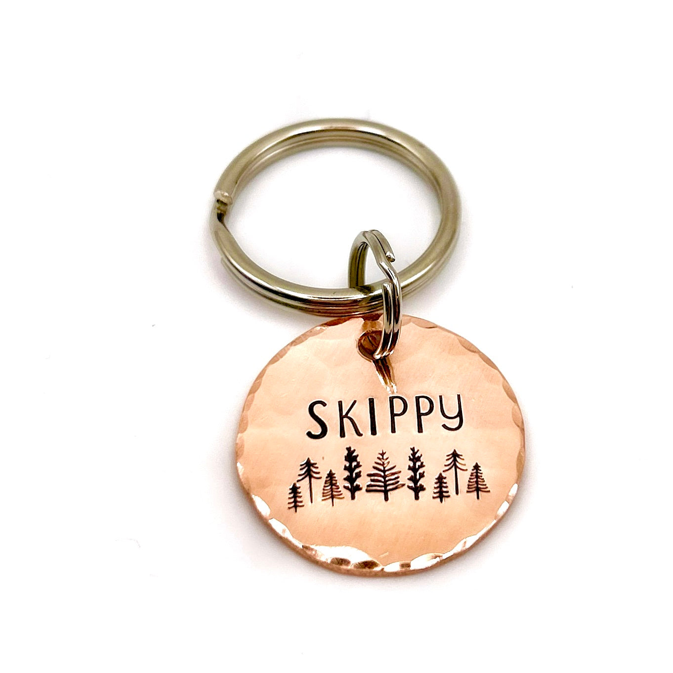 Dog ID Tag, Customizable Dog Tag, Trees and Forest