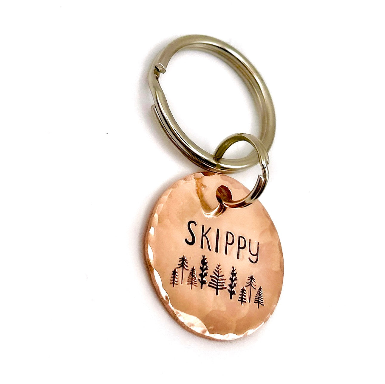 Dog ID Tag, Customizable Dog Tag, Trees and Forest