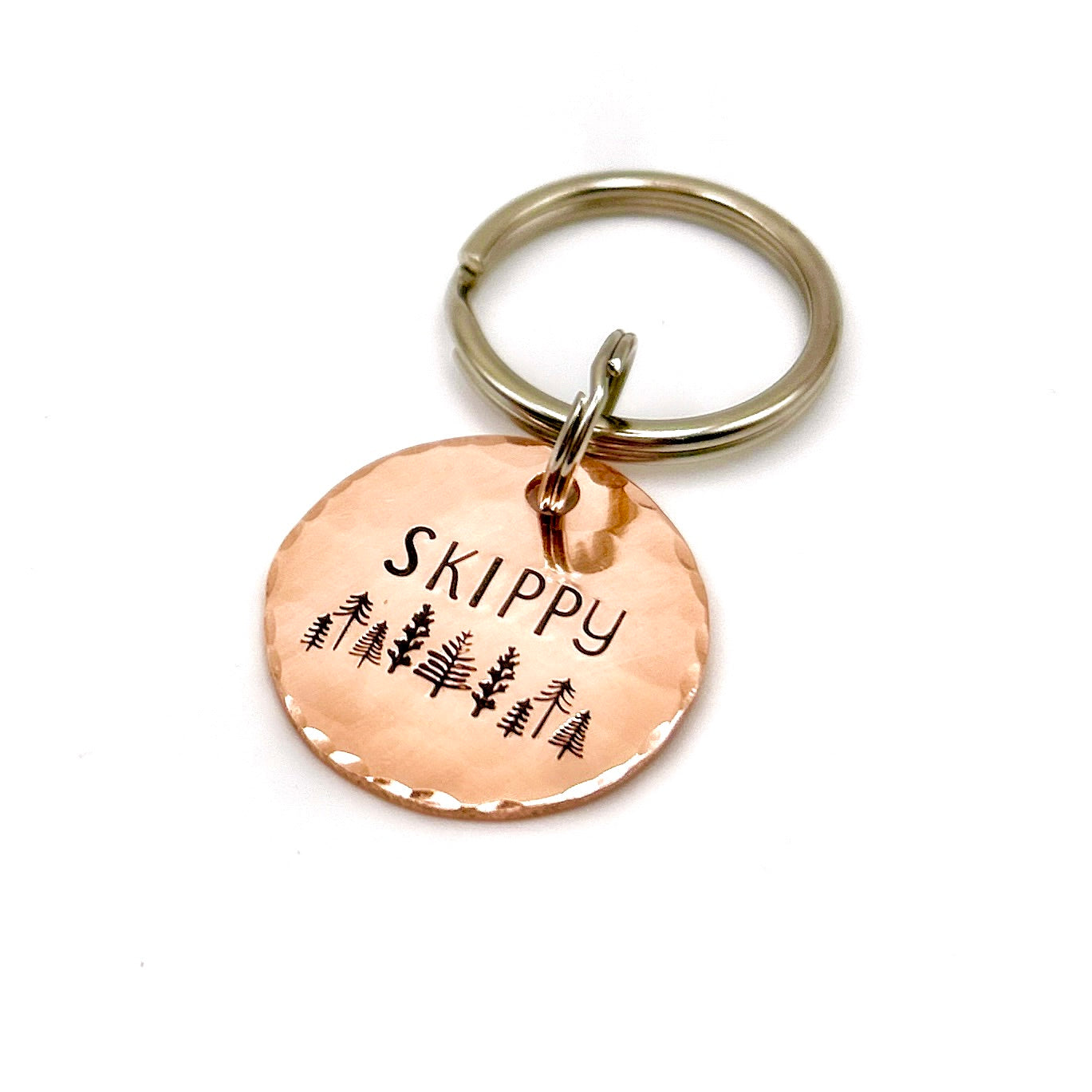 Dog ID Tag, Customizable Dog Tag, Trees and Forest