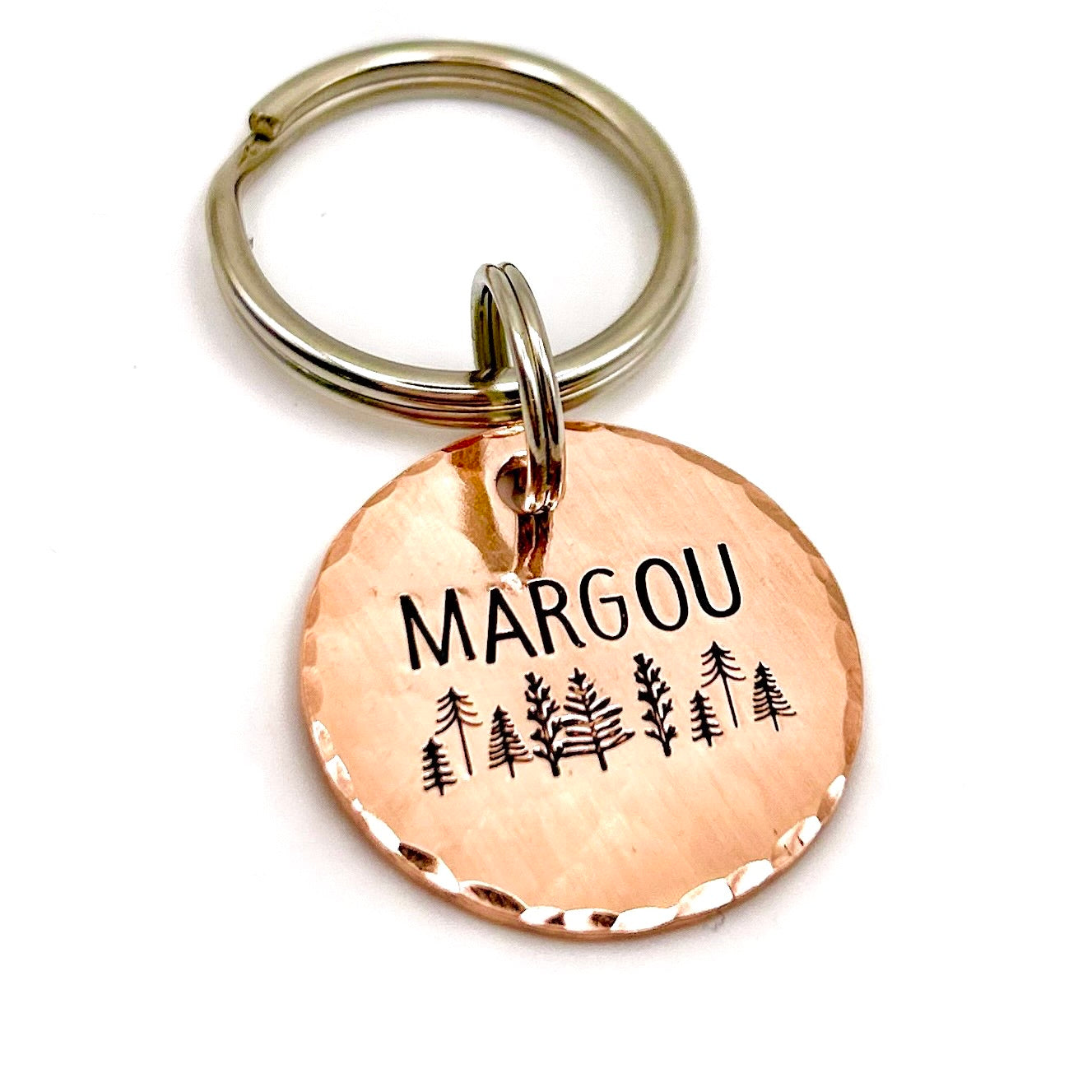 Dog ID Tag, Customizable Dog Tag, Trees and Forest