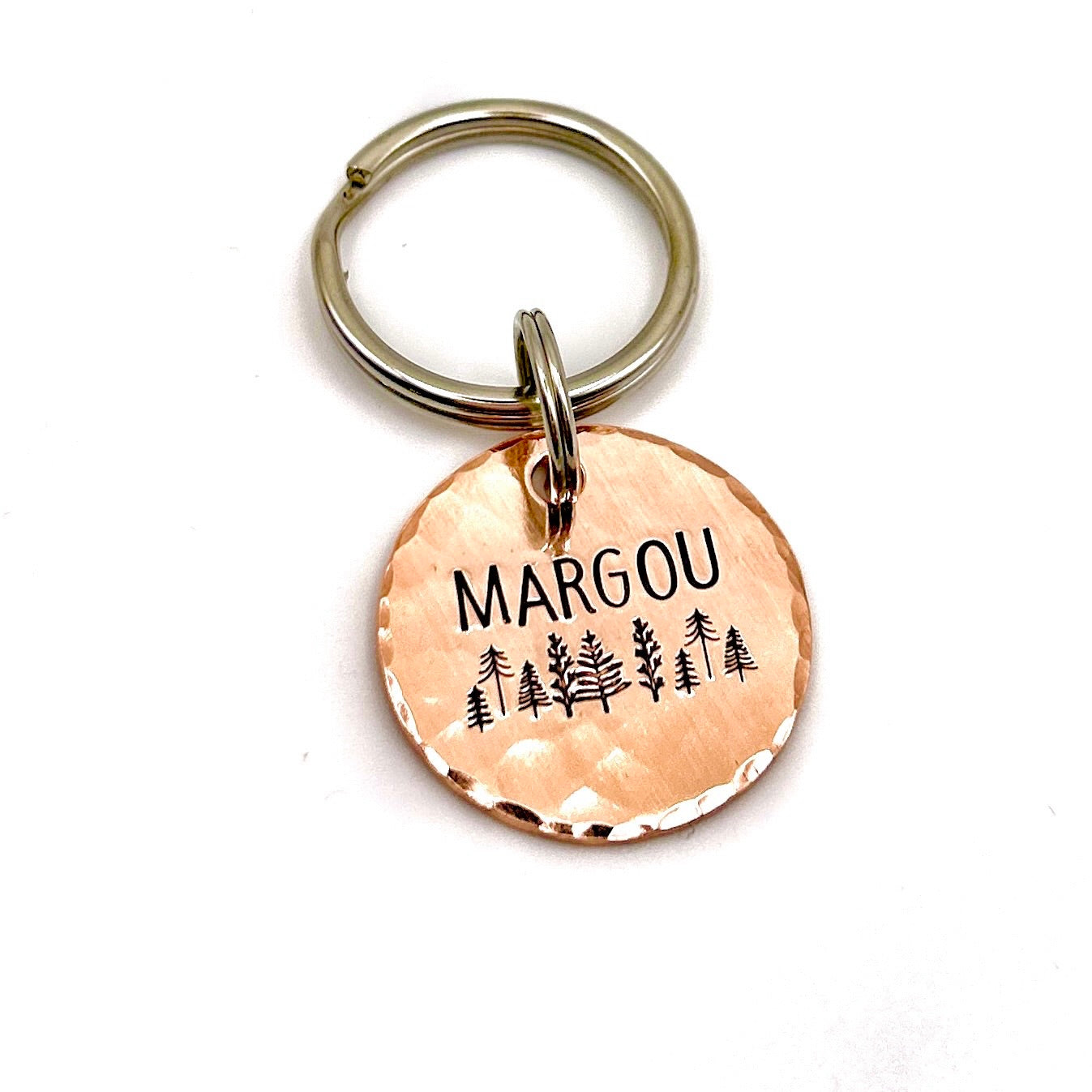 Dog ID Tag, Customizable Dog Tag, Trees and Forest