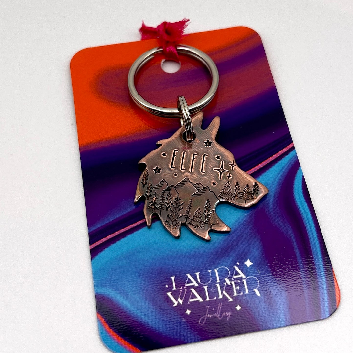 Personalized Dog Tag, Wolf Head Dog Tag