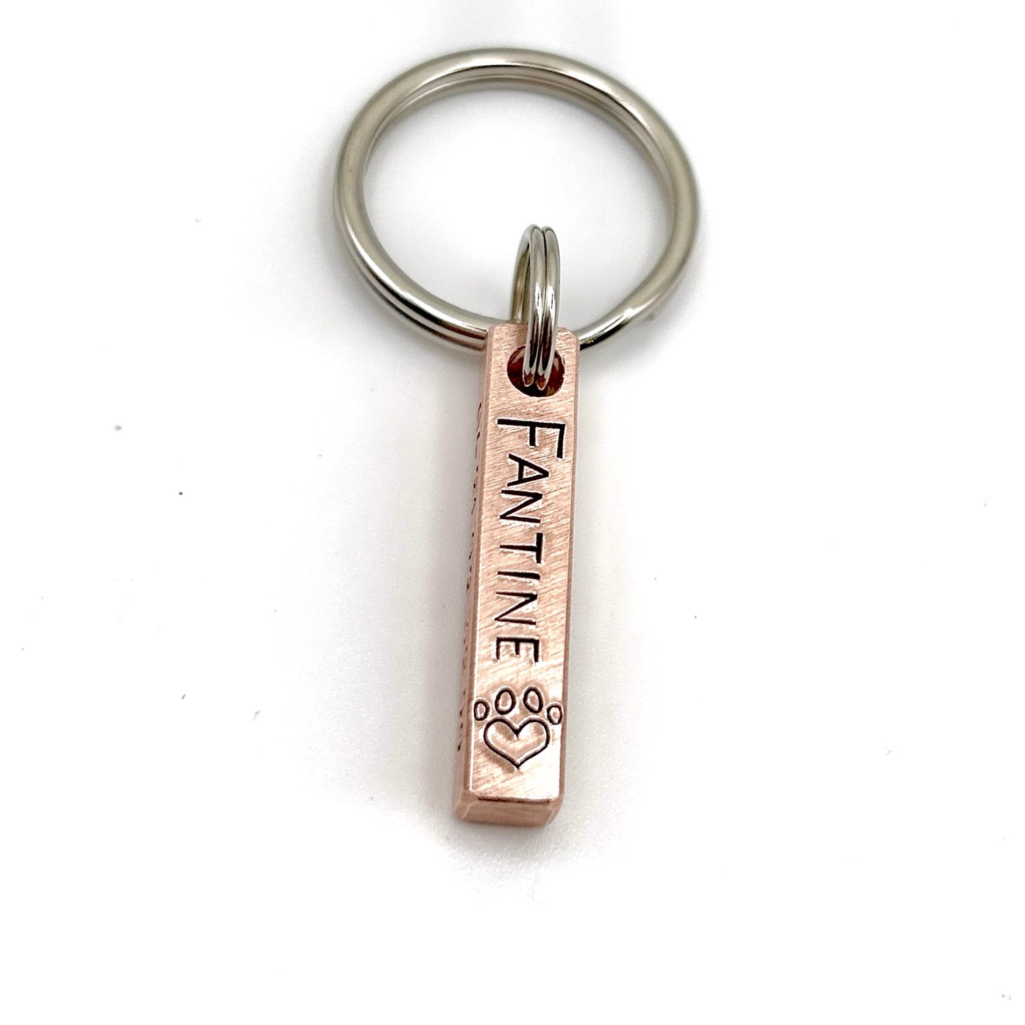 Dog ID Tag, Engraved Dog Tag, Copper Bar Dog Tag