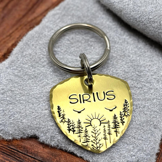 Personalized Dog Tag, Copper Dog Tag, Identification Tag, Handmade in France