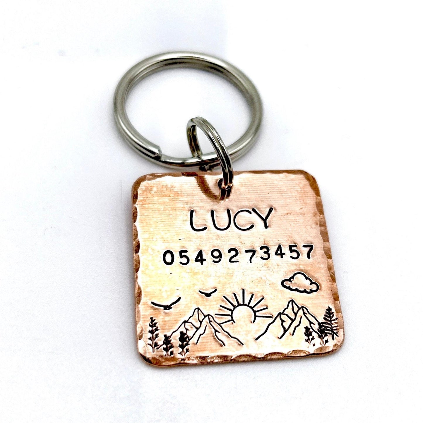 Personalized Dog Tag, Customizable Dog Tag, Copper Medallion