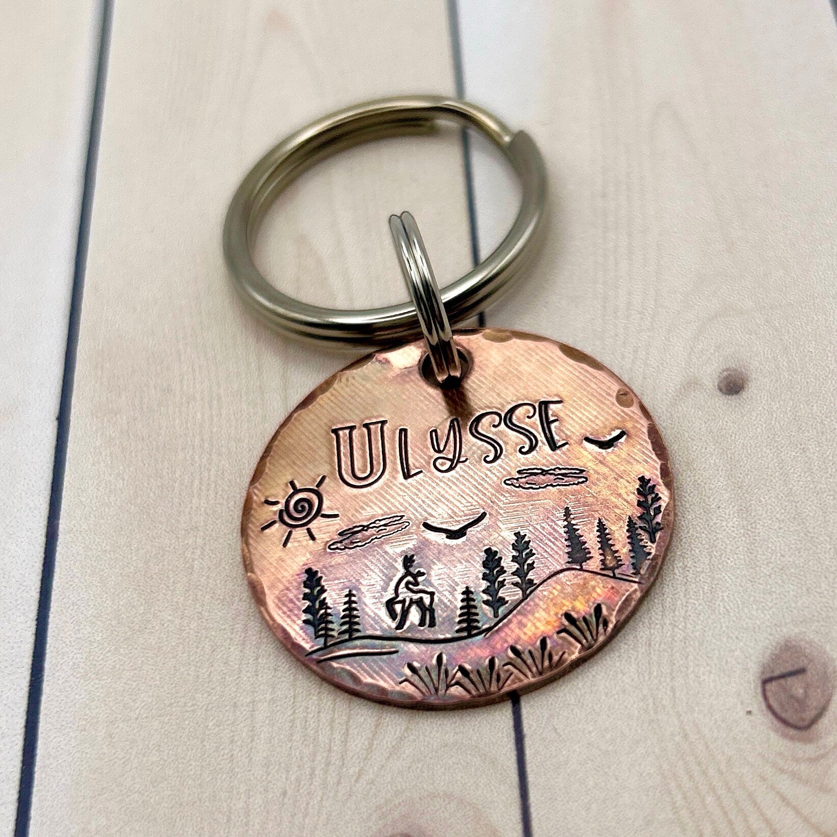 Médaille en Cuivre pour Chien, Médaille pour Chien Personnalisable, Médaillon Personnalisé Chien