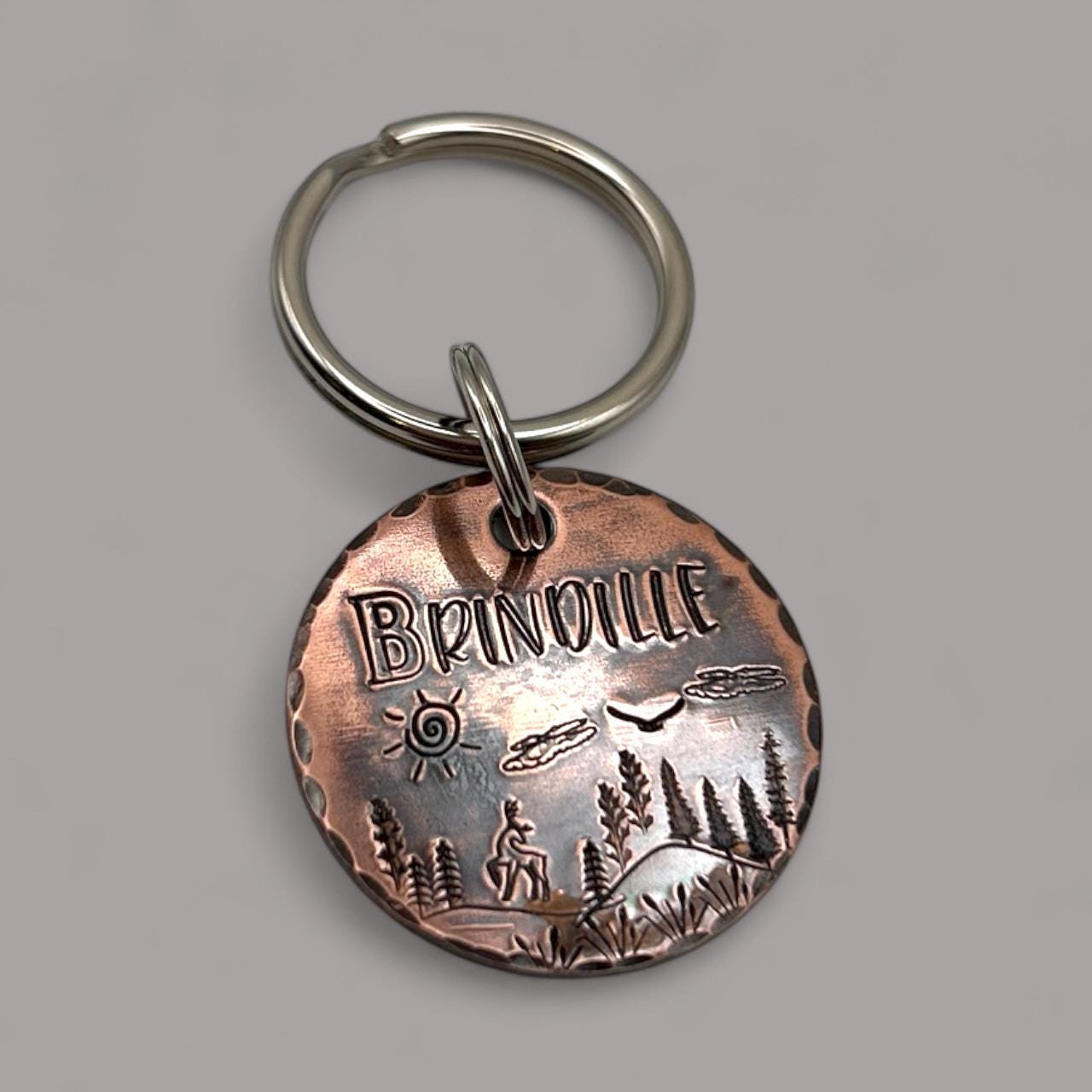 Médaille en Cuivre pour Chien, Médaille pour Chien Personnalisable, Médaillon Personnalisé Chien